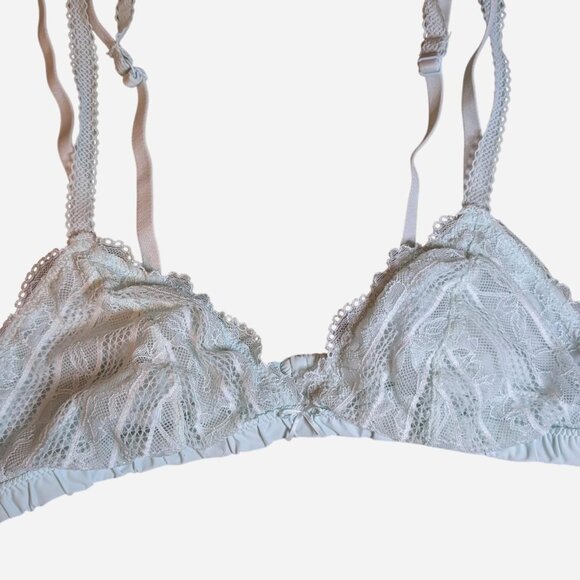 Aerie pastel mint lace triangle bralette - Size Large - Picture 3 of 5